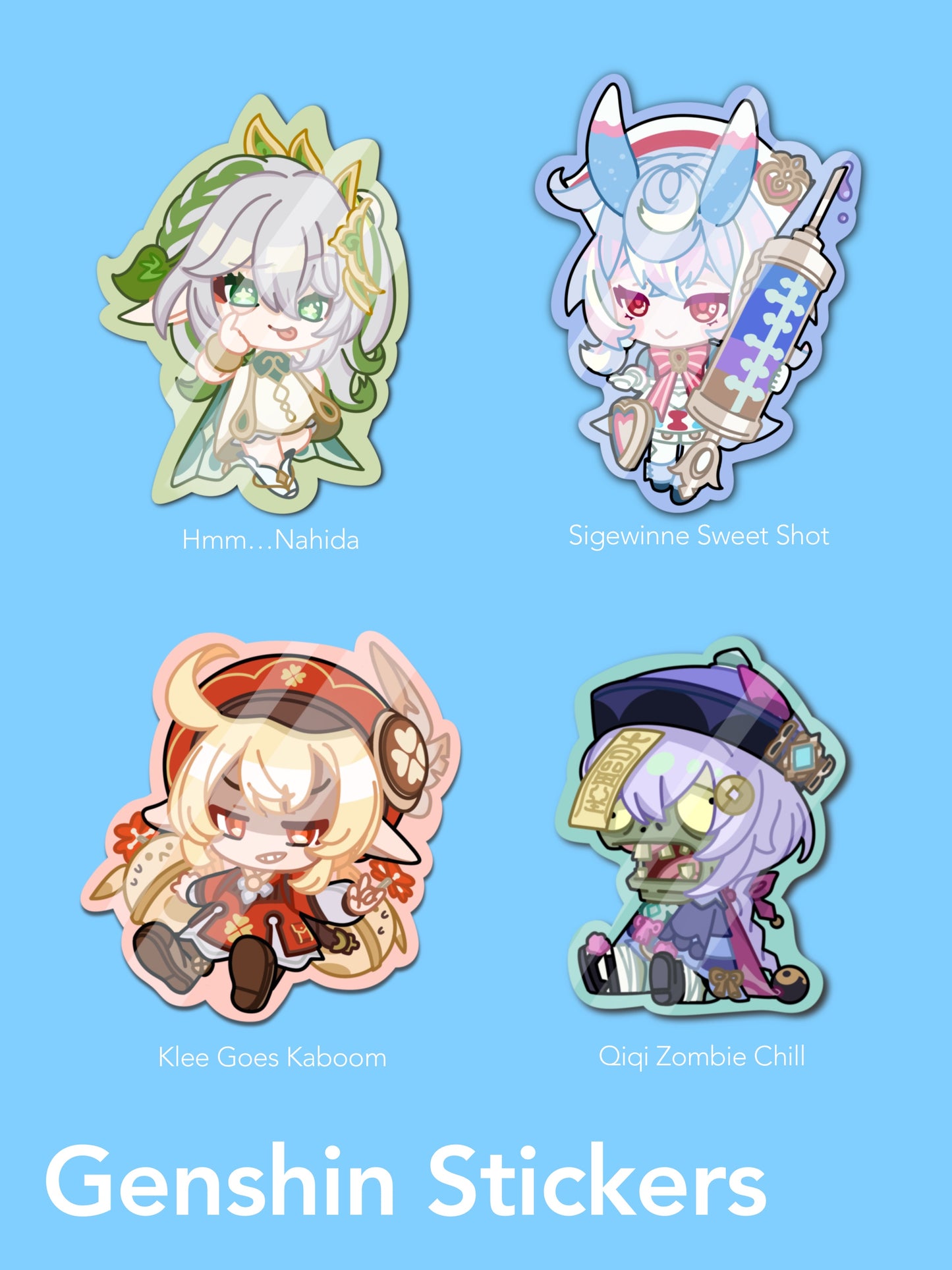 Genshin Impact fanart sticker pack Chaos Bloomers