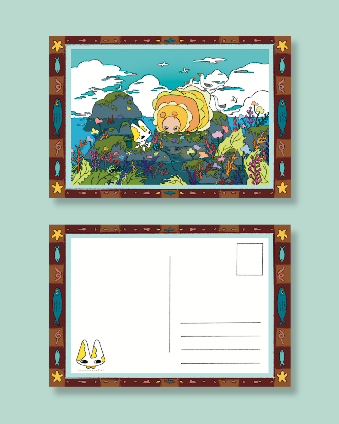 Moss sunny playground– Art Postcard