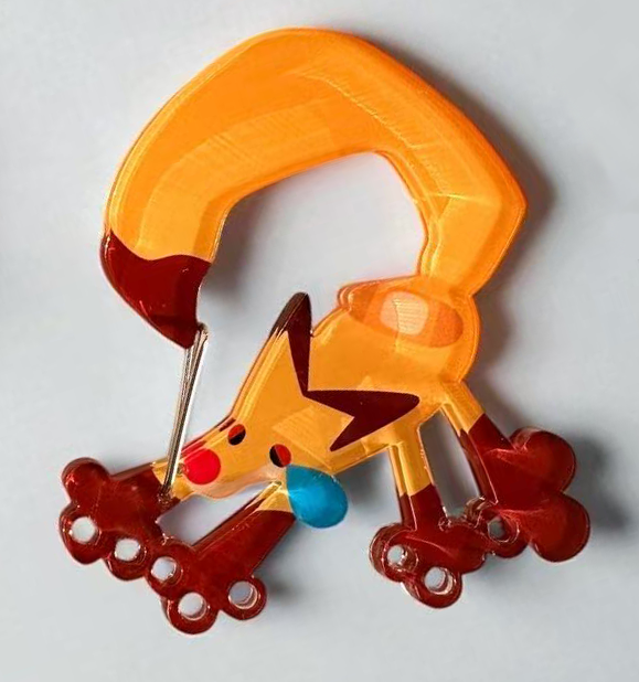 Fox& Autumn Acrylic Carabiner