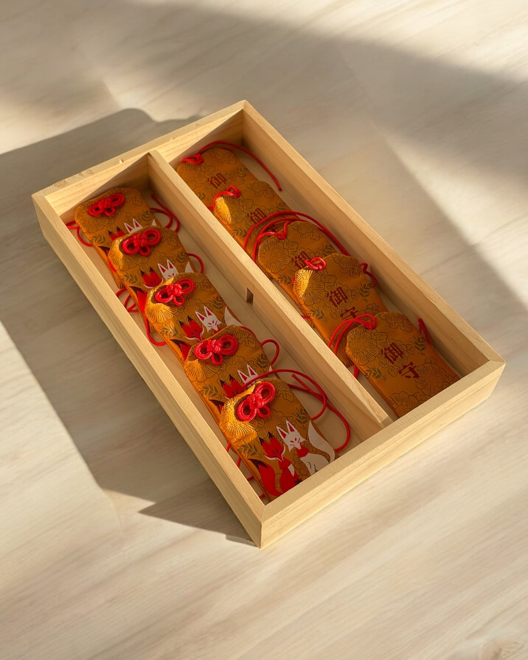 Foxy Inari Omamori (Lucky Charms) Aka and Shiro