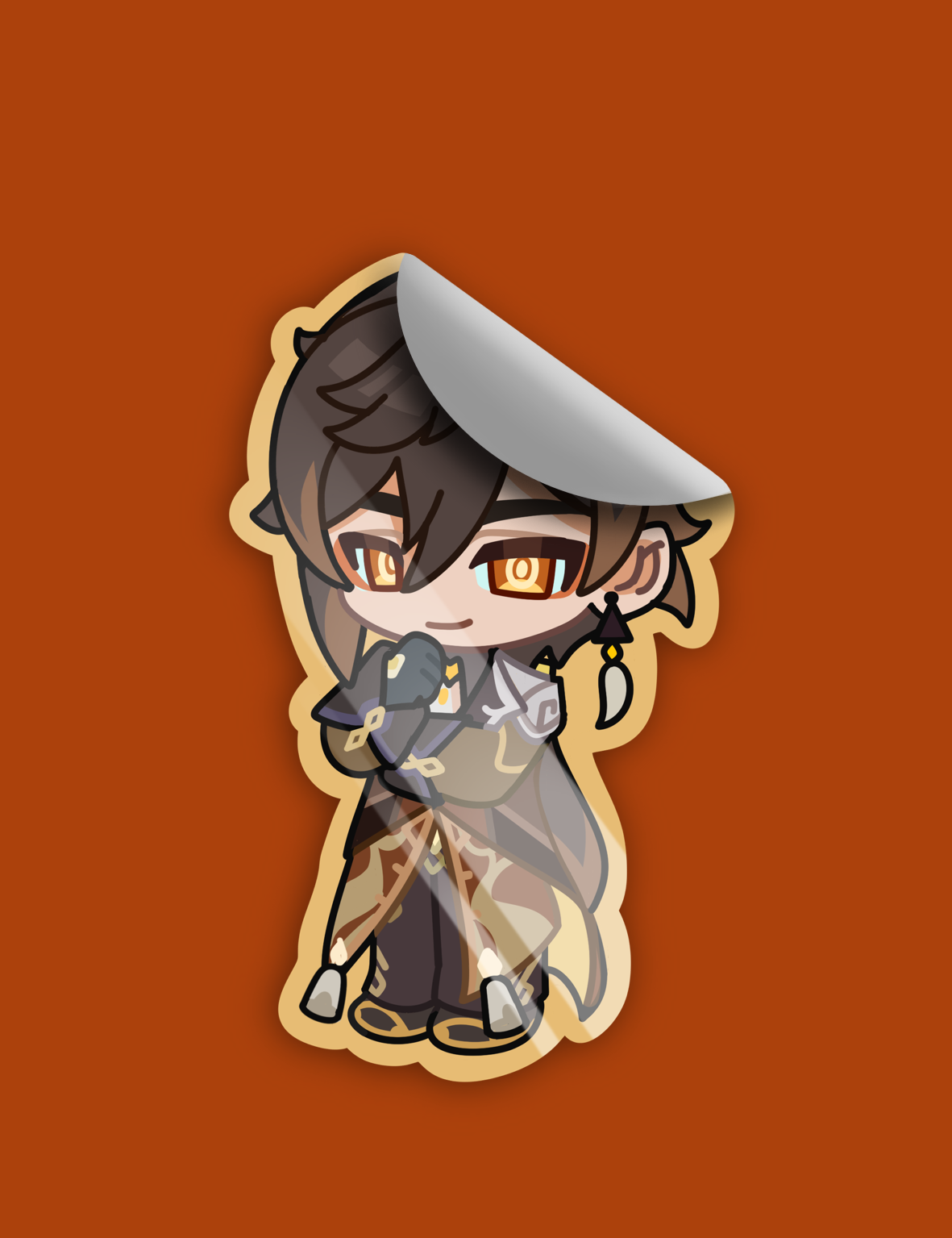 Genshin Impact fanart sticker Zhongli