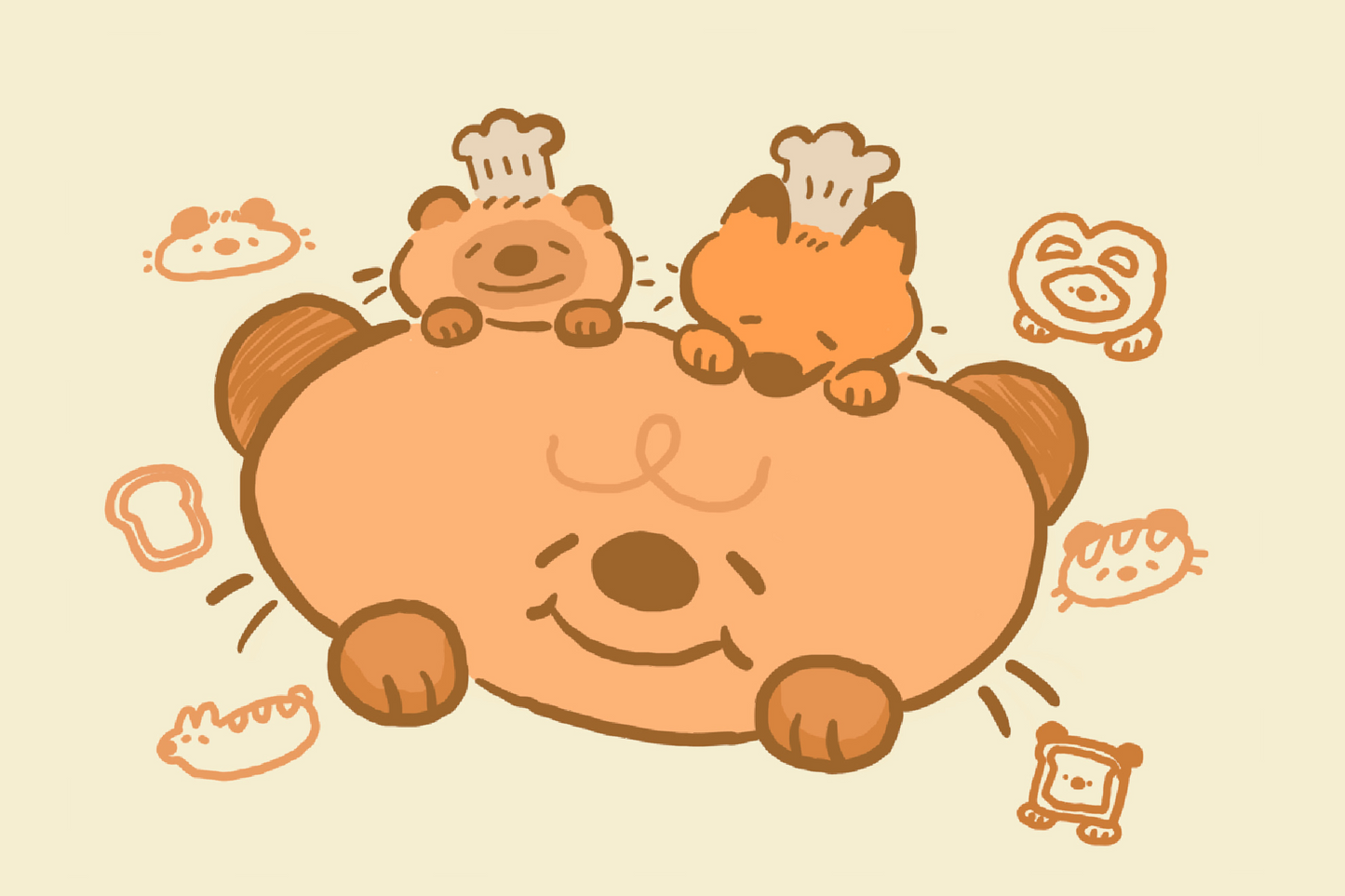 Fox and Otter Chef Print