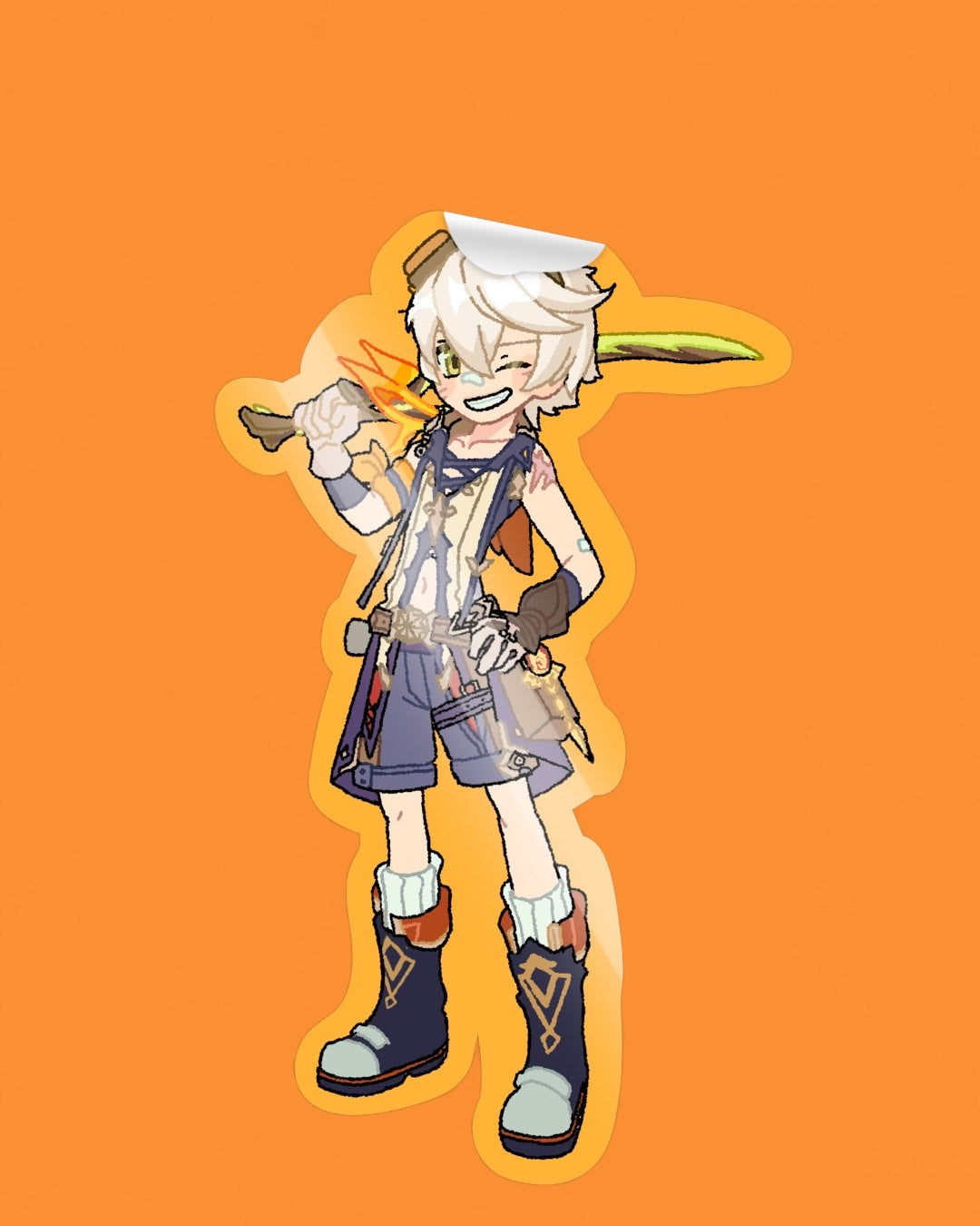 Genshin Imapct fanart sticker Bennett