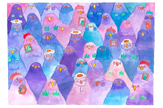 Artsy Birds Club Print