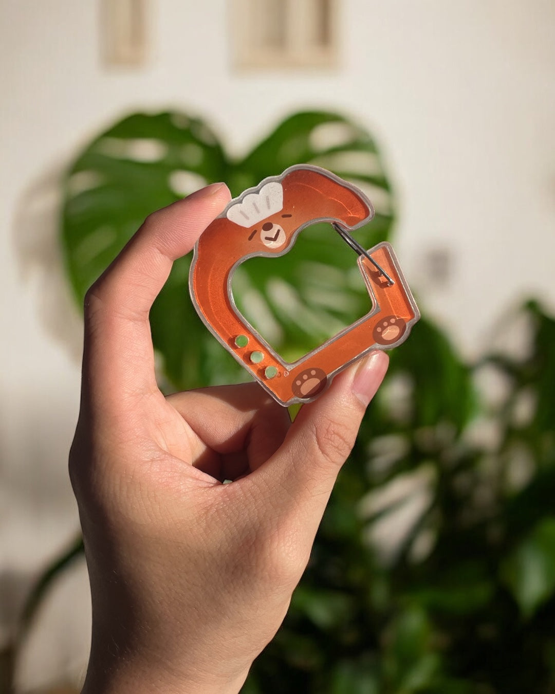 Bear Loaf Acrylic Carabiner