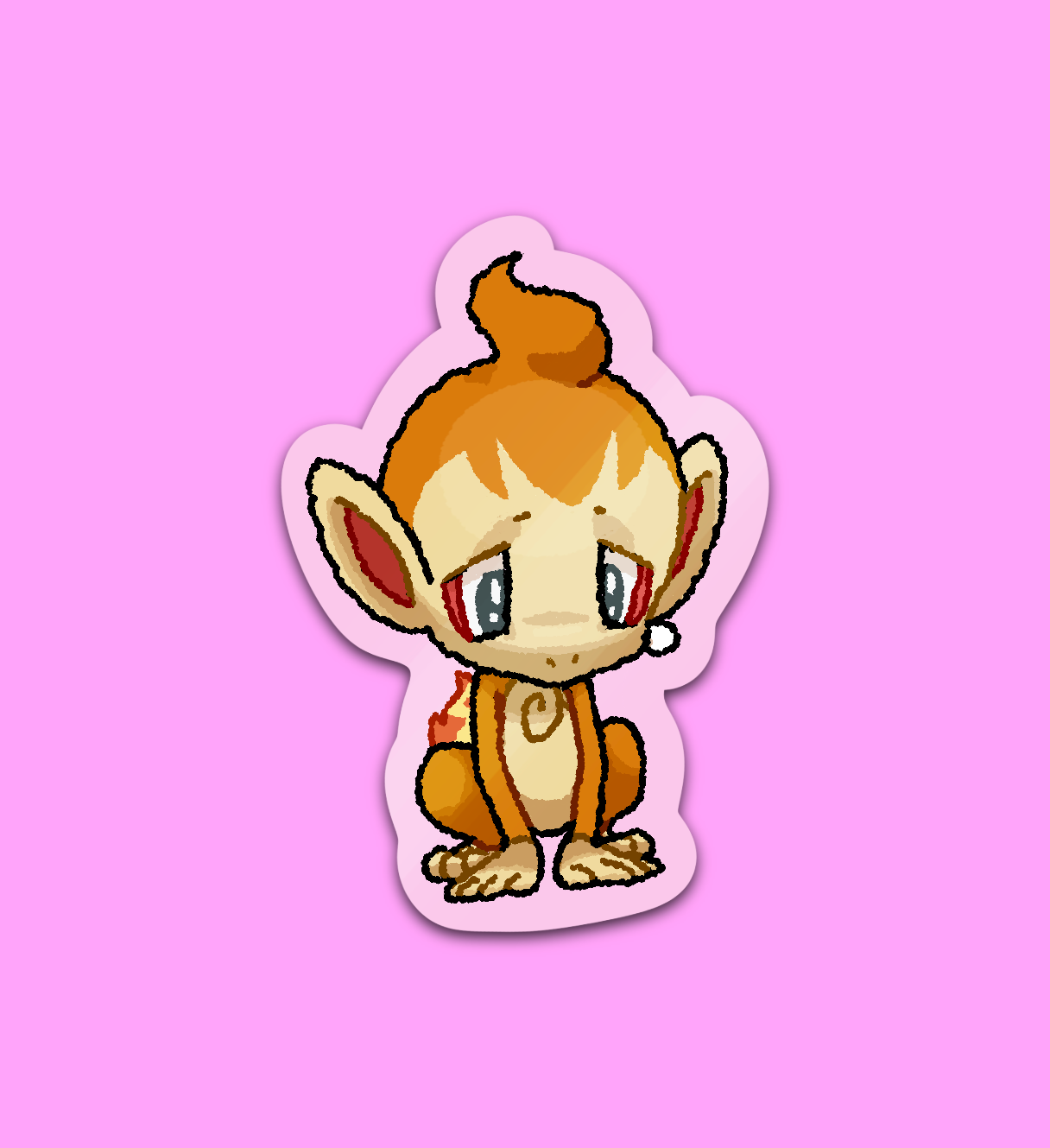 Starters Pokemon Vinyl Sticker - Fire