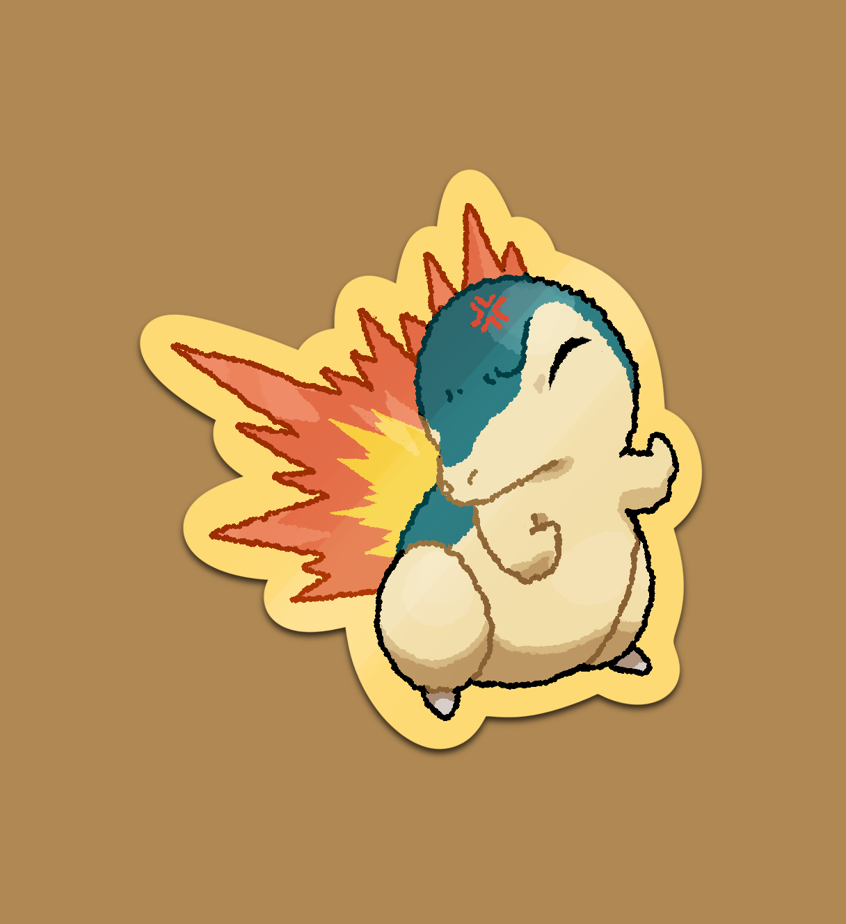 Starters Pokemon Vinyl Sticker - Fire