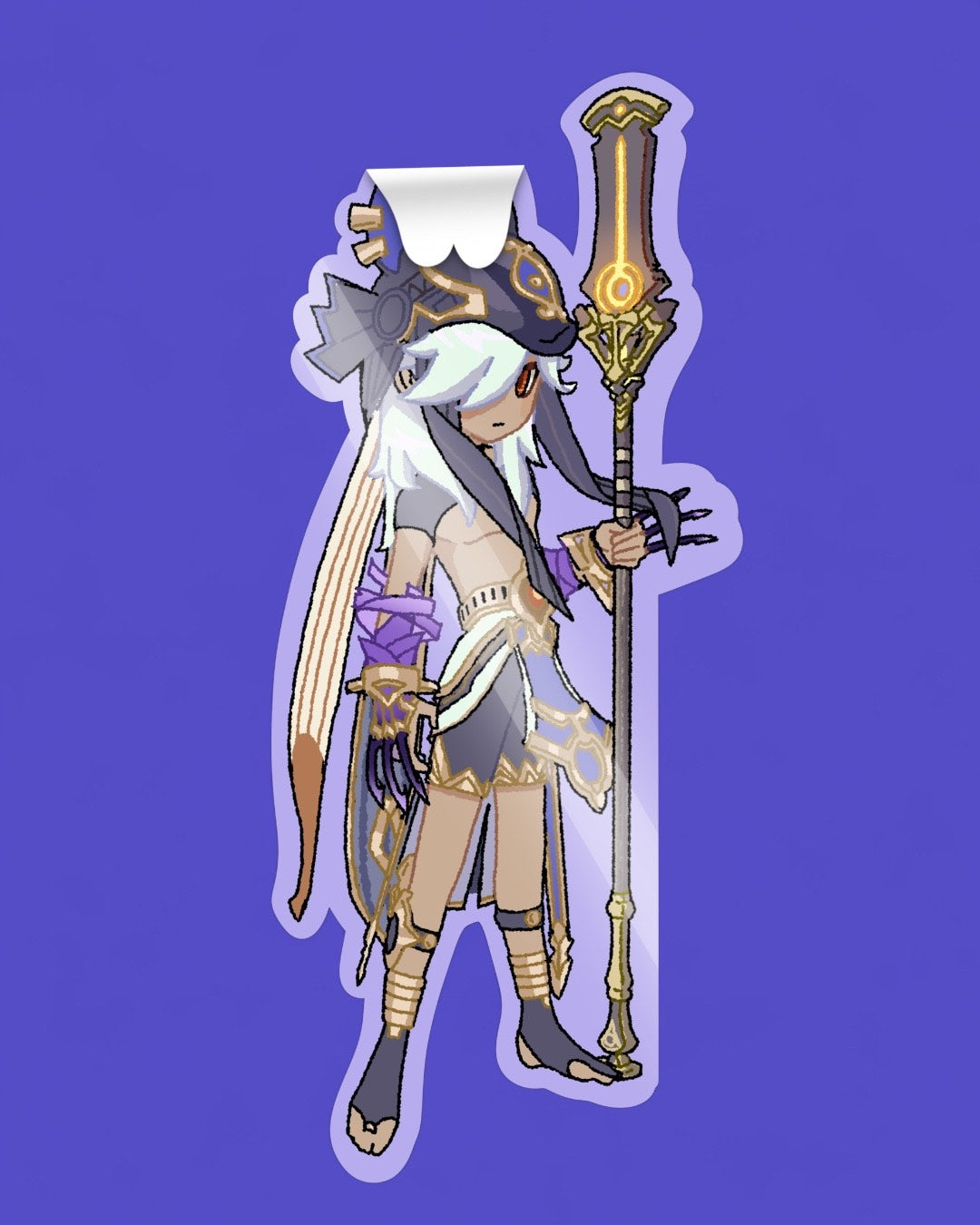 Genshin Impact fanart sticker cyno