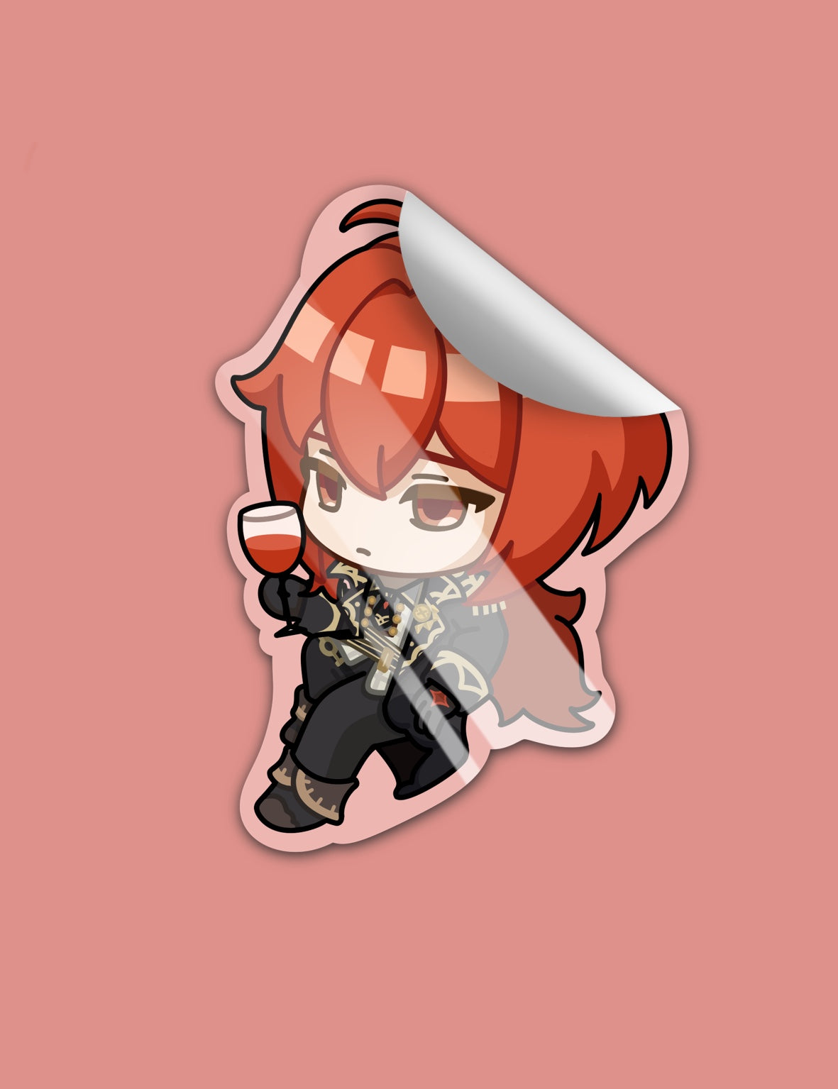 Genshin Impact fanart sticker Diluc