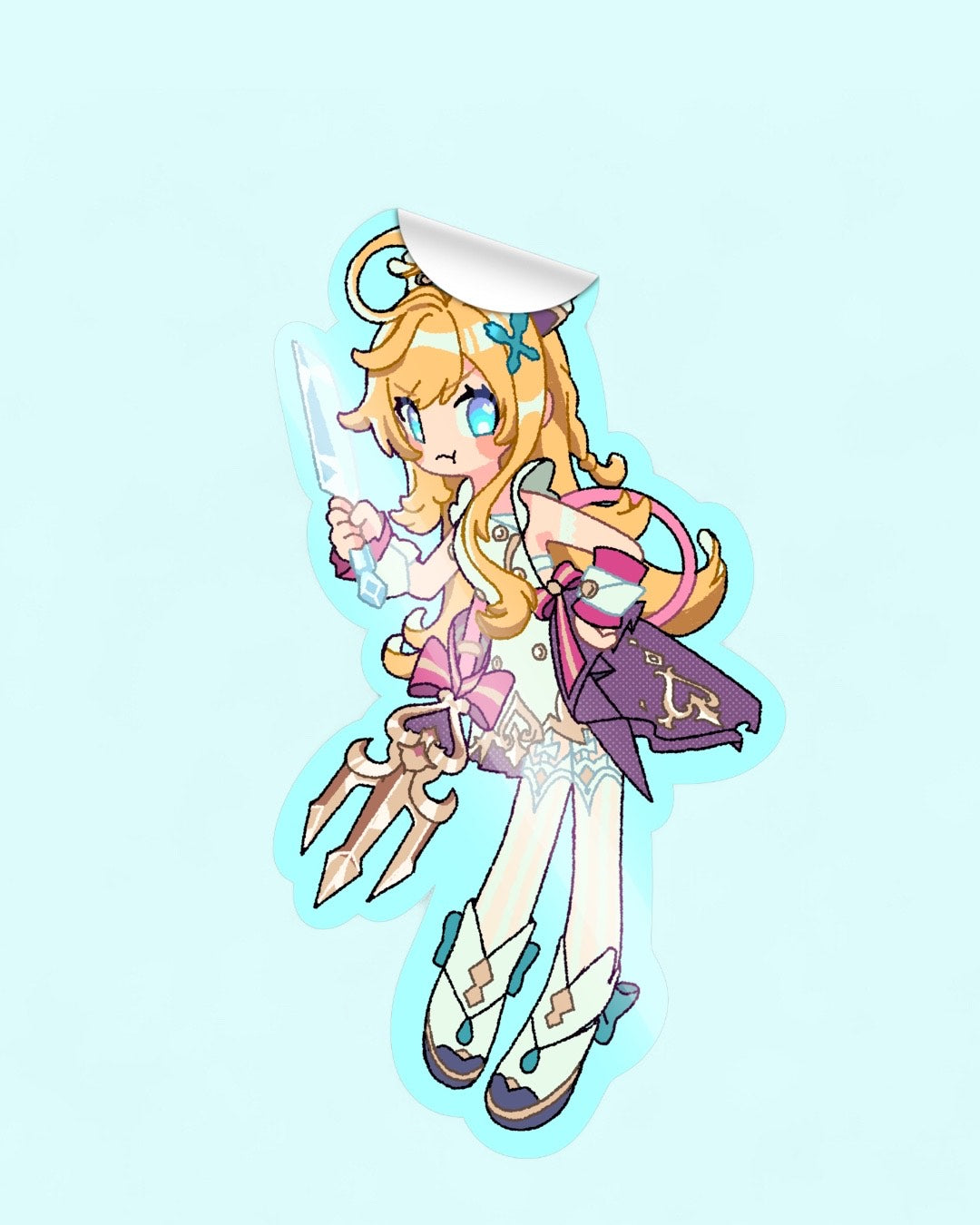 Genshin Impact fanart sticker Escoffier