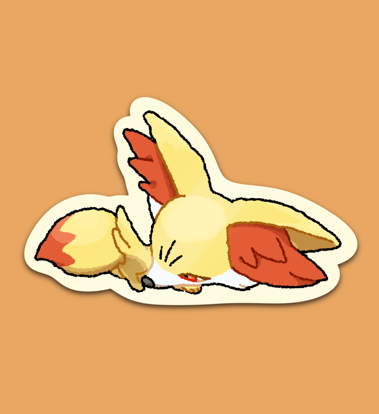 Starters Pokemon Vinyl Sticker - Fire
