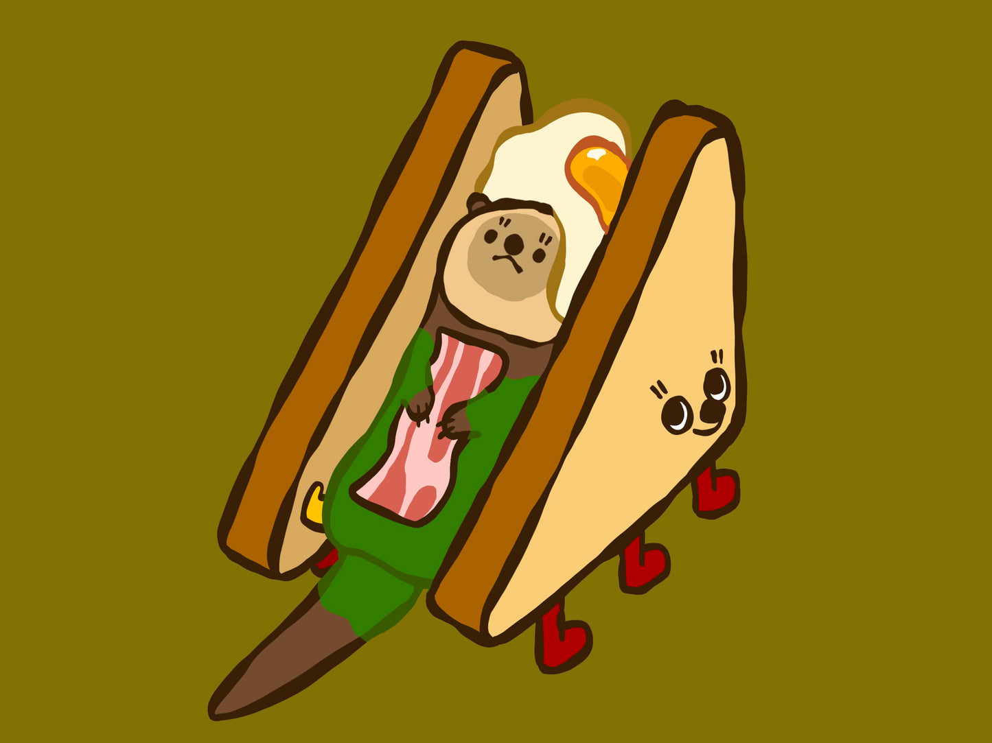 Otter and Doggo Double Side Print