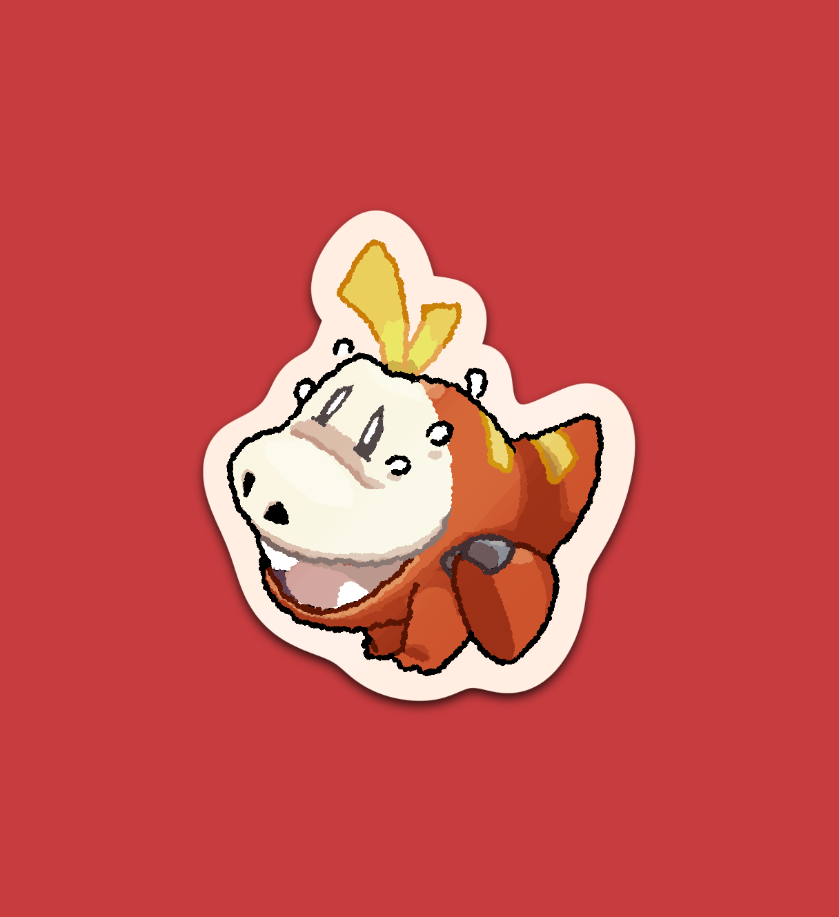 Starters Pokemon Vinyl Sticker - Fire