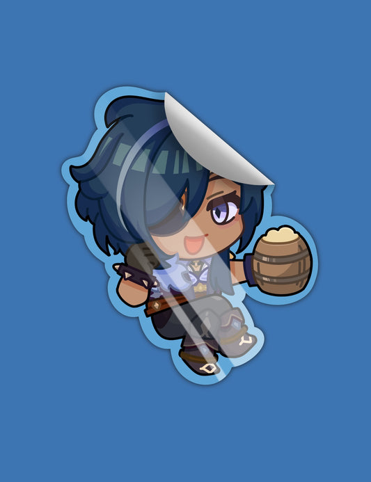 Genshin Impact fanart sticker Kaeya
