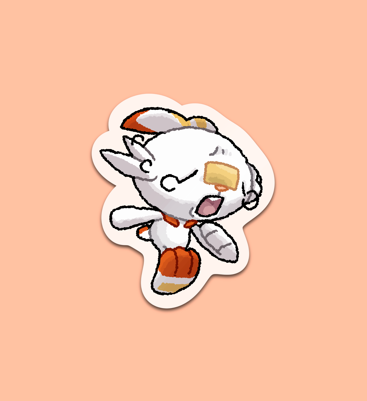 Starters Pokemon Vinyl Sticker - Fire