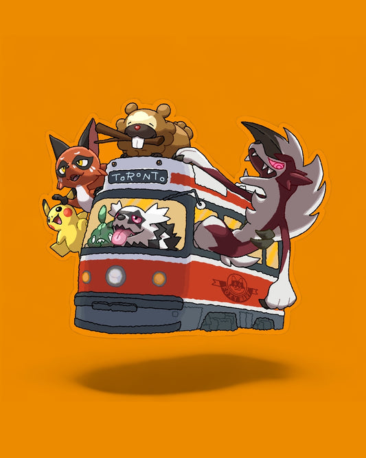 Toronto Streetcar Pokemon sticker
