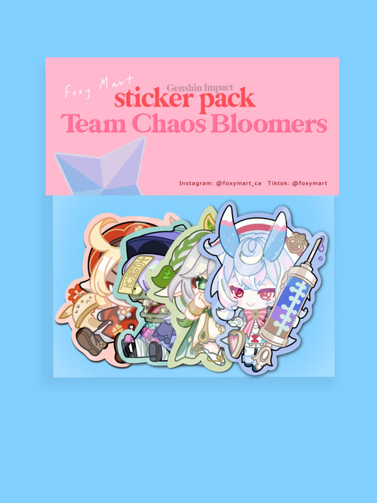 Genshin Impact fanart sticker pack Chaos Bloomers