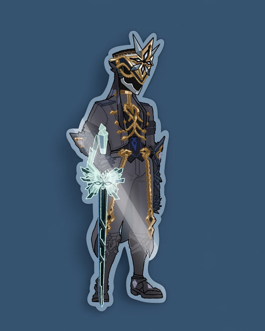 Genshin impact fanart sticker Capitano