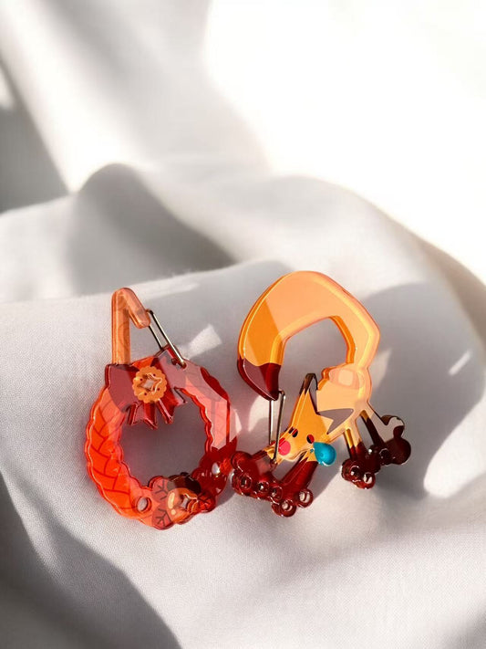Fox& Autumn Acrylic Carabiner