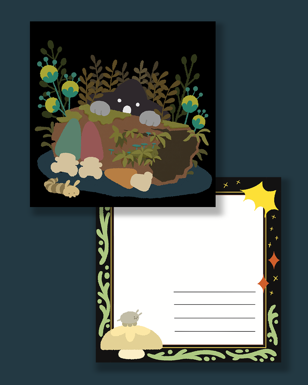 noova's adventure- Art postcard