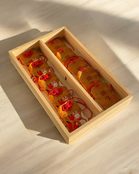 Foxy Inari Omamori (Lucky Charms) Aka and Shiro