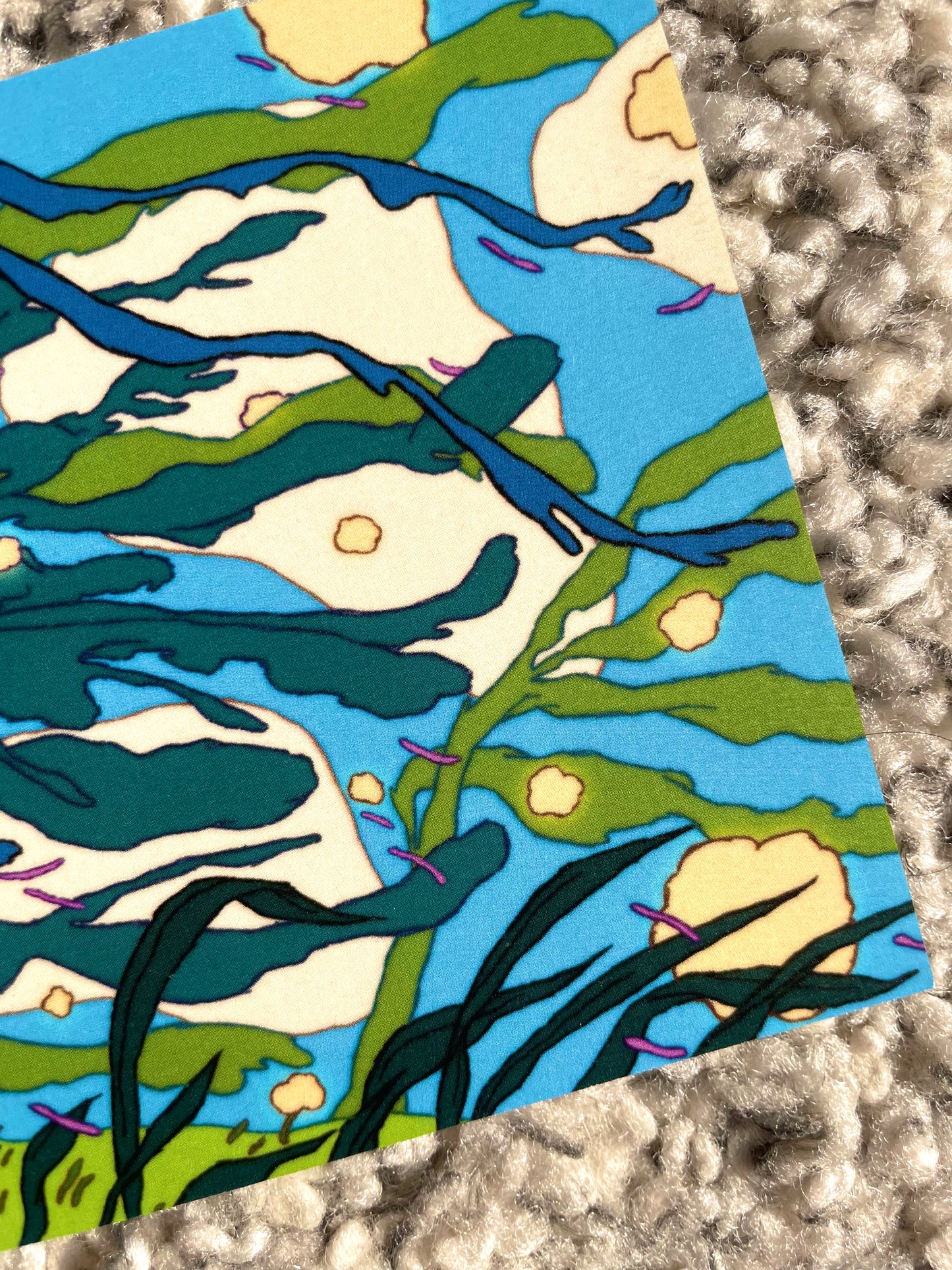 Moss windy – Art Postcard