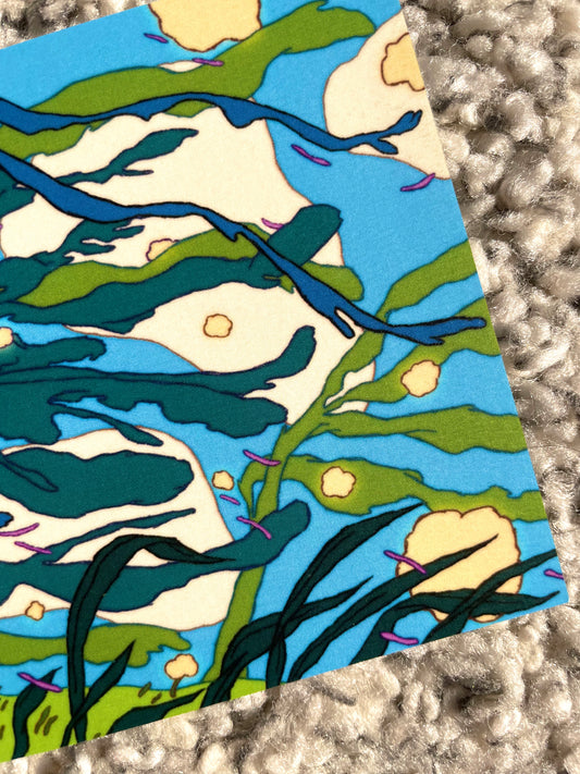 Moss windy – Art Postcard