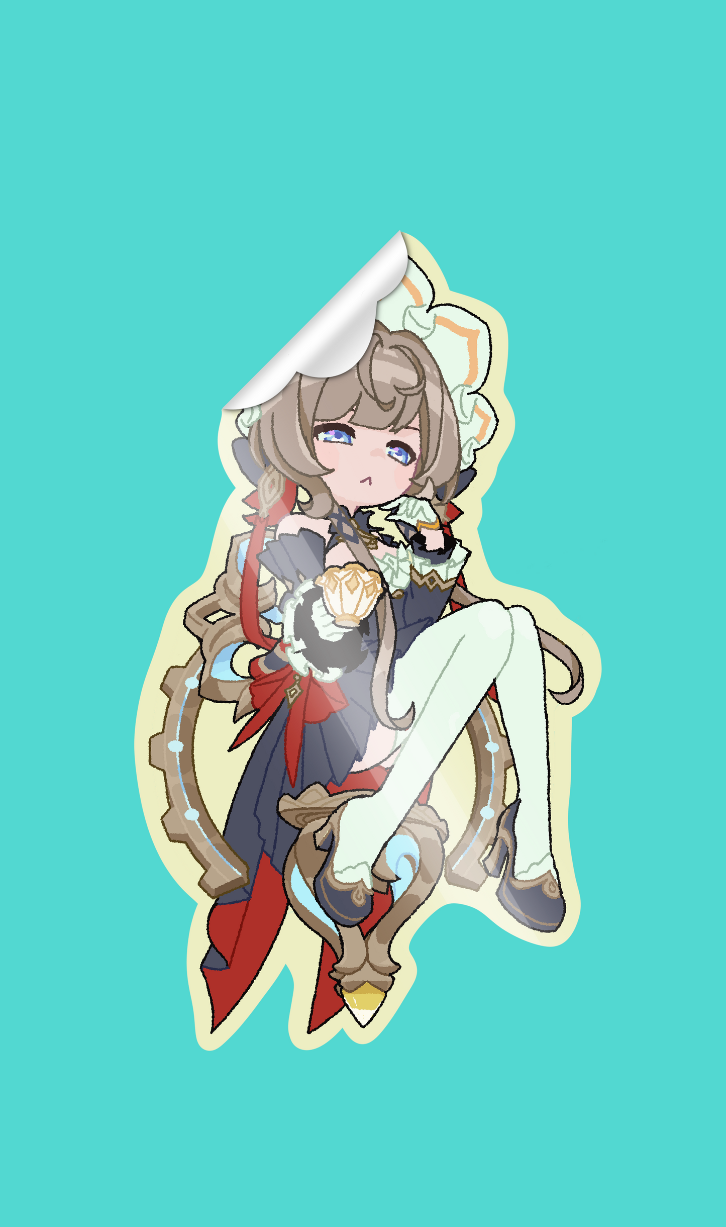 Genshin impact fanart sticker Sandrone